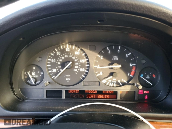 2002 BMW 5 Series 525iAT with VIN WBADS434X2GE10428, listed as a Copart auction lot 83689954 with 183,737 mi miles and Salvage Title. Bid and sale history available at carsss.com. Image 9.