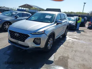 2019 Hyundai Santa Fe SE with VIN 5NMS23AD3KH030862, listed as a IAAI auction lot 41946700 with 198,264 mi miles. Bid and sale history available at carsss.com. Image 2.