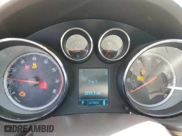 2011 Buick Regal CXL RL3 with VIN W04GR5EC5B1009773, listed as a Copart auction lot 49033575 with 247,660 mi miles and Salvage title. Bid and sale history available at DreamBid. Image 9.
