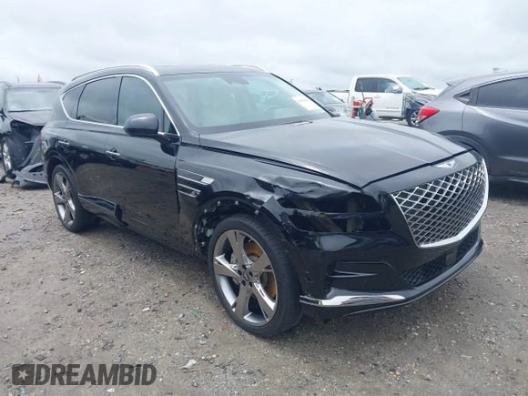 2023 Genesis GV80 z VIN KMUHBDSB1PU112034, wystawiony jako IAAI lot #42358481 z przebiegiem 49 171 mil mil oraz . Historia ofert i sprzedaży dostępna na DreamBid. Obrazek 1.