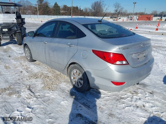 2016 Hyundai Accent SE with VIN KMHCT4AE5GU946079, listed as a IAAI auction lot 41635269 with 120,819 mi miles. Bid and sale history available at carsss.com. Image 3.