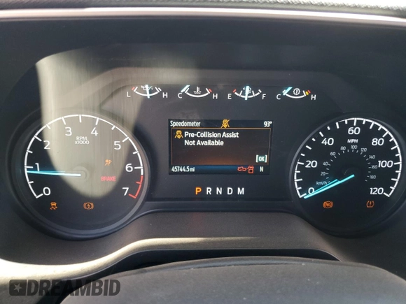 2023 Ford F-150 XL with VIN 1FTEW1EP4PKD83469, listed as a Copart auction lot 53099625 with 45,744 mi miles and Salvage title. Bid and sale history available at DreamBid. Image 9.