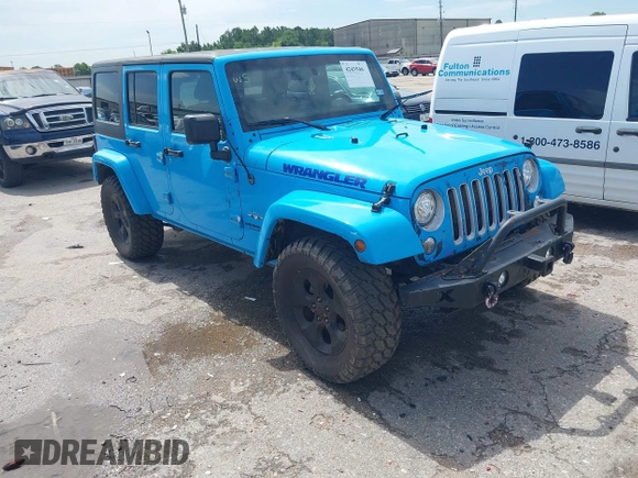 2017 Jeep Wrangler Unlimited Sahara z VIN 1C4BJWEG9HL722849, wystawiony jako IAAI lot #42435486 z przebiegiem 107 571 mil mil oraz . Historia ofert i sprzedaży dostępna na DreamBid. Obrazek 1.