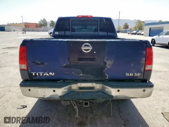 2006 Nissan Titan XE with VIN 1N6BA07A86N559986, listed as a Copart auction lot 61943095 with 269,152 mi miles and Clean title. Bid and sale history available at DreamBid. Image 6.