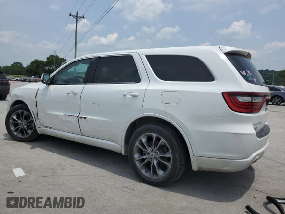 2020 Dodge Durango GT with VIN 1C4RDHDG5LC307927, listed as a Copart auction lot 59766255 with 129,736 mi miles and Salvage title. Bid and sale history available at DreamBid. Image 2.