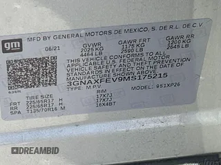 2021 Chevrolet Equinox LS z VIN 3GNAXFEV9MS175215, wystawiony jako IAAI lot #42554213 z przebiegiem 83 171 mil mil oraz . Historia ofert i sprzedaży dostępna na DreamBid. Obrazek 5.