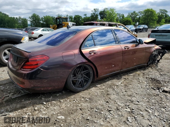2019 Mercedes-Benz S 560 with VIN WDDUG8GB1KA460161, listed as a Copart auction lot 56998664 with Not Provided miles and Salvage Title. Bid and sale history available at DreamBid. Image 3.