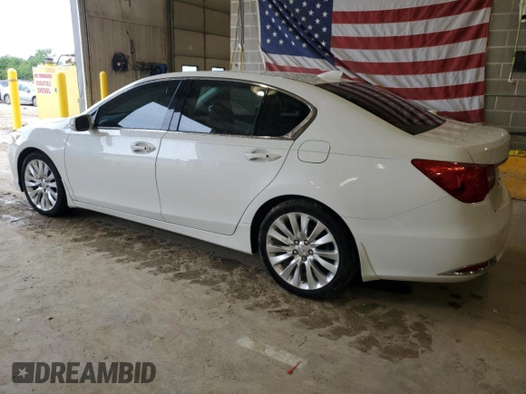 2014 Acura RLX Advance with VIN JH4KC1F90EC000564, listed as a Copart auction lot 59930075 with 190,933 mi miles and Salvage title. Bid and sale history available at DreamBid. Image 2.