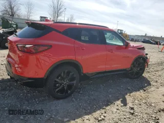 2020 Chevrolet Blazer RS with VIN 3GNKBKRS8LS551946, listed as a Copart auction lot 53561305 with 62,697 mi miles and Salvage title. Bid and sale history available at DreamBid. Image 3.