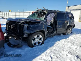 2015 Chevrolet Tahoe LTZ z VIN 1GNSKCKC8FR223832, wystawiony jako Copart lot #87023514 z przebiegiem Nie podano mil oraz Szkoda całkowita • Salvage title. Historia ofert i sprzedaży dostępna na DreamBid. Obrazek 1.