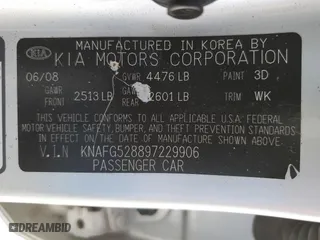 2009 Kia Rondo LX Base with VIN KNAFG528897229906, listed as a Copart auction lot 70821774 with 126,423 mi miles and Clean Title. Bid and sale history available at carsss.com. Image 12.