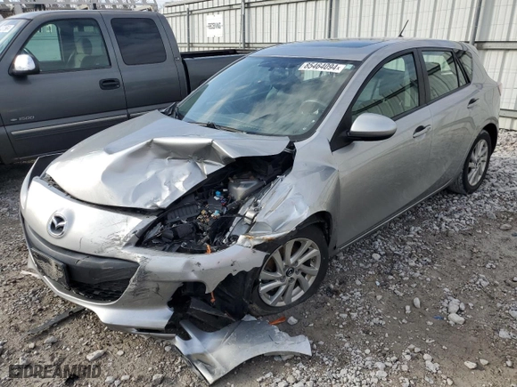 2013 Mazda Mazda3 i Grand Touring with VIN JM1BL1M76D1764206, listed as a Copart auction lot 85464094 with 177,276 mi miles and Salvage Title. Bid and sale history available at carsss.com. Image 1.