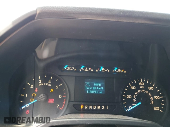2016 Ford F-150 XL with VIN 1FTNF1CF7GKF00410, listed as a Copart auction lot 51538025 with 118,849 mi miles and Clean Title. Bid and sale history available at carsss.com. Image 9.