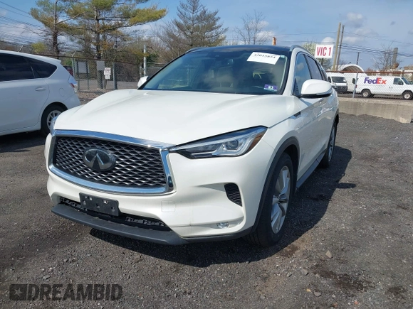 2019 Infiniti QX50 Luxe with VIN 3PCAJ5M37KF145057, listed as a IAAI auction lot 42015854 with 118,624 mi miles and . Bid and sale history available at DreamBid. Image 6.