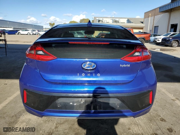 2019 Hyundai Ioniq Hybrid Limited with VIN KMHC05LC6KU133062, listed as a Copart auction lot 47497505 with 54,015 mi miles and Salvage Title. Bid and sale history available at carsss.com. Image 6.