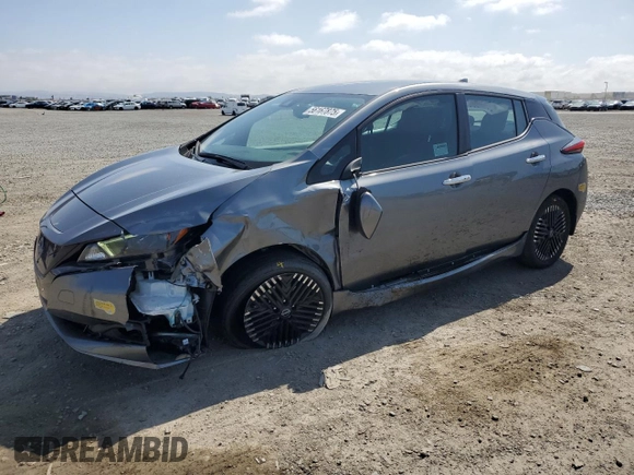 2023 Nissan LEAF SV Plus with VIN 1N4CZ1CV5PC553130, listed as a Copart auction lot 56167875 with 21,344 mi miles and Salvage title. Bid and sale history available at DreamBid. Image 1.