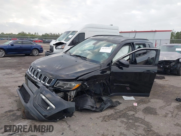 2020 Jeep Compass Latitude with VIN 3C4NJCBB7LT224859, listed as a IAAI auction lot 41727777 with 63,313 mi miles and . Bid and sale history available at DreamBid. Image 2.