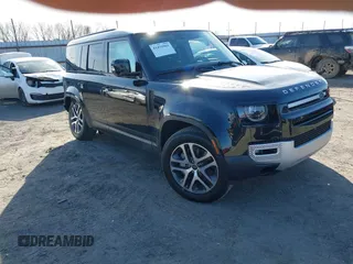 2023 Land Rover Defender SE with VIN SALEPEEU6P2187343, listed as a IAAI auction lot 41431963 with 27,344 mi miles and . Bid and sale history available at DreamBid. Image 1.