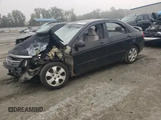 2008 Kia Spectra EX with VIN KNAFE121085574858, listed as a Copart auction lot 72017074 with 225,280 mi miles and Salvage Title. Bid and sale history available at carsss.com. Image 1.