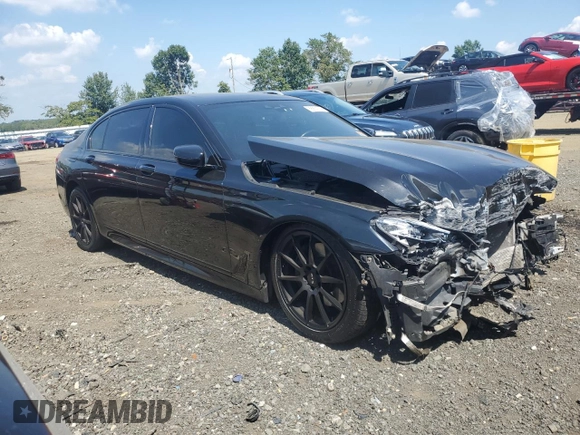 2017 BMW 7 Series 740e xDrive iPerformance with VIN WBA7J2C32HG497906, listed as a Copart auction lot 68861214 with 0 mi miles and Salvage Title. Bid and sale history available at carsss.com. Image 4.