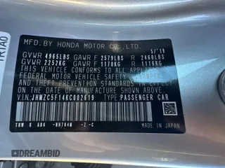 2019 Honda Clarity Plug-In Hybrid with VIN JHMZC5F14KC002619, listed as a Copart auction lot 83857604 with 53,911 mi miles and Salvage Title. Bid and sale history available at carsss.com. Image 10.