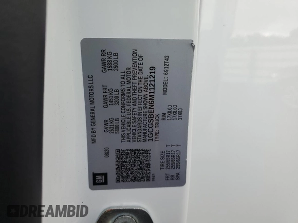 2021 Chevrolet Colorado 2WD Work Truck с VIN 1GCGSBEN6M1121219, выставлен на аукционе Copart как лот 85418844 с пробегом 62 849 миль миль и На запчасти • Non repairable. История ставок и продаж доступна на DreamBid. Изображение 14.