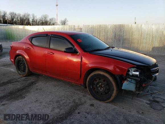 2014 Dodge Avenger SE with VIN 1C3CDZAB5EN111129, listed as a Copart auction lot 48968485 with 157,243 mi miles and Salvage Title. Bid and sale history available at carsss.com. Image 4.