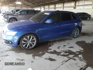 2016 Audi SQ5 with VIN WA1VCBFP9GA014751, listed as a Copart auction lot 48261565 with 98,970 mi miles and Salvage Title. Bid and sale history available at DreamBid. Image 1.