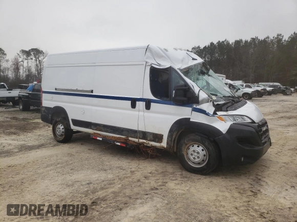 2023 Ram ProMaster Cargo with VIN 3C6MRVHG5PE574334, listed as a Copart auction lot 46721965 with 17,584 mi miles and Clean Title. Bid and sale history available at carsss.com. Image 4.