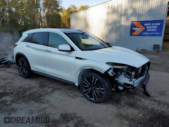 2021 Infiniti QX50 Luxe z VIN 3PCAJ5BB3MF124980, wystawiony jako Copart lot #74805754 z przebiegiem 63 153 mil mil oraz Czysty tytuł • Clean title. Historia ofert i sprzedaży dostępna na DreamBid. Obrazek 4.
