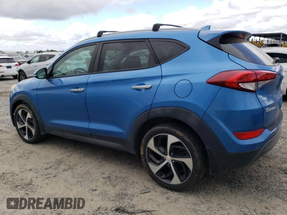 2016 Hyundai Tucson Limited z VIN KM8J33A27GU199995, wystawiony jako Copart lot #54695345 z przebiegiem 151 000 mil mil oraz Szkody całkowita. Historia ofert i sprzedaży dostępna na DreamBid. Obrazek 2.