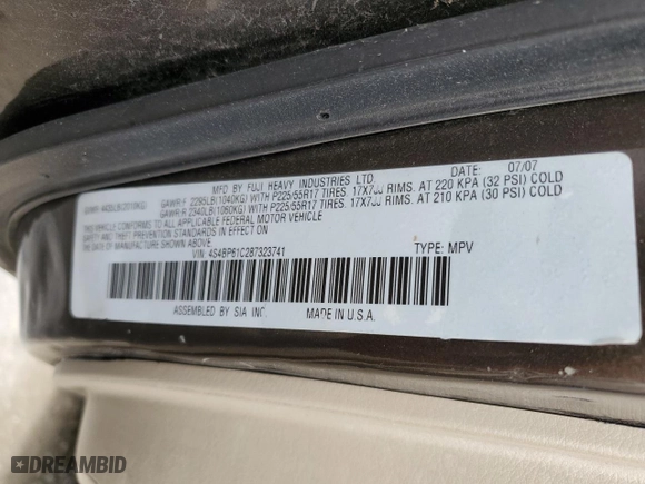2008 Subaru Outback (Natl) i with VIN 4S4BP61C287323741, listed as a Copart auction lot 86879674 with 90,355 mi miles and Non Repairable. Bid and sale history available at carsss.com. Image 13.
