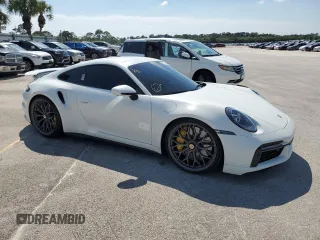 2021 Porsche 911 Turbo S with VIN WP0AD2A97MS257233, listed as a Copart auction lot 74918134 with 0 mi miles and Non Repairable. Bid and sale history available at carsss.com. Image 4.