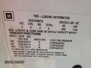 1998 Cadillac DeVille with VIN 1G6KD54Y6WU702886, listed as a Copart auction lot 42737665 with 106,454 mi miles and Salvage Title. Bid and sale history available at carsss.com. Image 12.