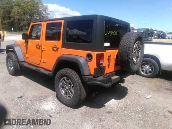 2013 Jeep Wrangler Unlimited Sport z VIN 1C4BJWDG7DL522421, wystawiony jako IAAI lot #41492425 z przebiegiem 55 921 mil mil oraz . Historia ofert i sprzedaży dostępna na DreamBid. Obrazek 4.