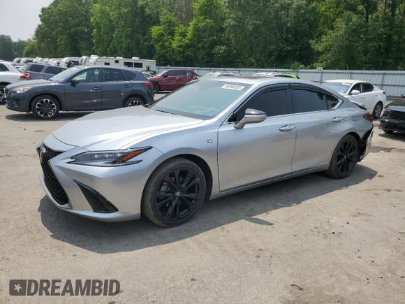 2022 Lexus ES 300h F Sport with VIN 58AGA1C16NU023275, listed as a Copart auction lot 59368385 with 56,719 mi miles and Salvage title. Bid and sale history available at DreamBid. Image 1.