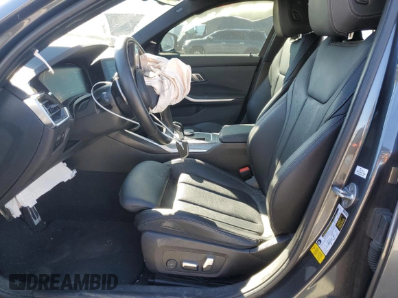 2022 BMW 3 Series 330i with VIN 3MW5R1J01N8C26963, listed as a Copart auction lot 45590415 with 37,441 mi miles and Salvage Title. Bid and sale history available at carsss.com. Image 7.