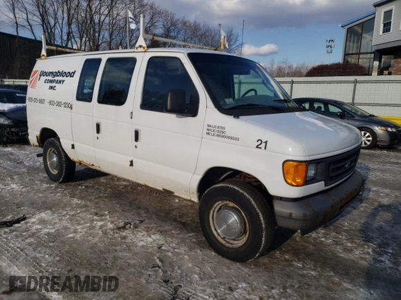 2007 Ford Econoline Cargo Commercial with VIN 1FTNE24W07DA41331, listed as a Copart auction lot 42736005 with 258,069 mi miles and Clean title. Bid and sale history available at DreamBid. Image 4.