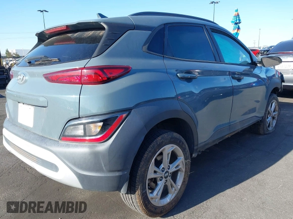 2022 Hyundai Kona SEL with VIN KM8K62AB2NU812222, listed as a IAAI auction lot 41960027 with 83,529 mi miles. Bid and sale history available at carsss.com. Image 4.