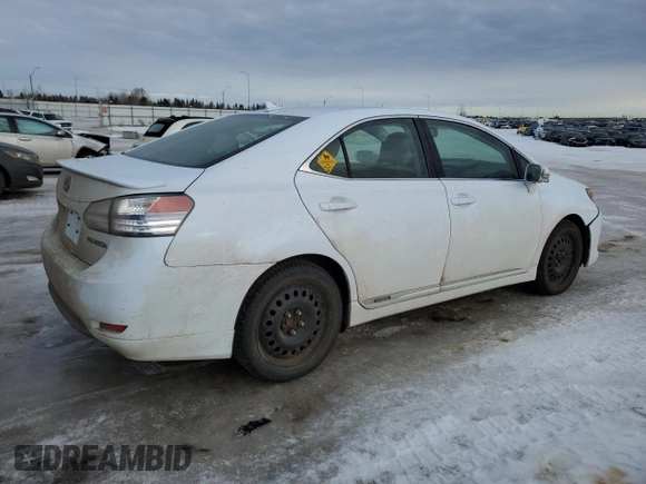 2010 Lexus HS 250h with VIN JTHBB1BA4A2004412, listed as a Copart auction lot 46927045 with 289,858 mi miles and Salvage Title. Bid and sale history available at DreamBid. Image 3.