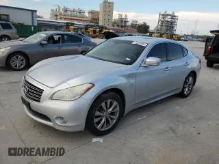 2013 Infiniti M37 with VIN JN1BY1AR7DM604599, listed as a Copart auction lot 71824994 with 0 mi miles and Salvage Title. Bid and sale history available at carsss.com. Image 1.