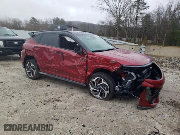 2024 Hyundai Kona N Line z VIN KM8HACA3XRU118164, wystawiony jako Copart lot #49996315 z przebiegiem 7 188 mil mil oraz Szkoda całkowita • Salvage title. Historia ofert i sprzedaży dostępna na DreamBid. Obrazek 4.
