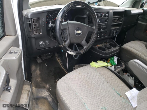 2017 Chevrolet Express Passenger LT with VIN 1GAZGPFG1H1180376, listed as a Copart auction lot 81500724 with 0 mi miles and Salvage Title. Bid and sale history available at carsss.com. Image 8.
