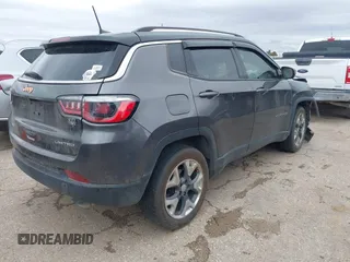 2019 Jeep Compass Limited with VIN 3C4NJDCB9KT666254, listed as a IAAI auction lot 41951603 with 65,990 mi miles and . Bid and sale history available at DreamBid. Image 4.