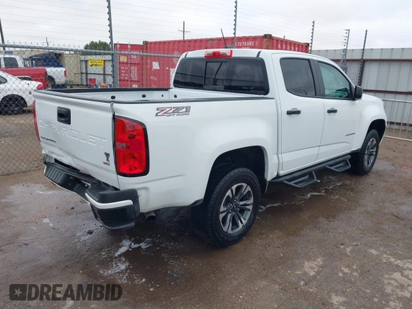 2021 Chevrolet Colorado 4WD Z71 with VIN 1GCGTDEN9M1256767, listed as a IAAI auction lot 42188311 with 55,116 mi miles and . Bid and sale history available at DreamBid. Image 4.