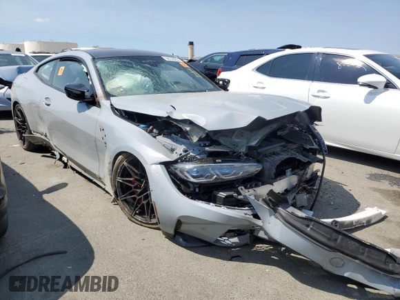 2021 BMW M4 Competition with VIN WBS33AZ09MCG47395, listed as a Copart auction lot 68748204 with 0 mi miles and Salvage Title. Bid and sale history available at carsss.com. Image 4.