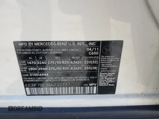 2011 Mercedes-Benz GL 450 with VIN 4JGBF7BE3BA732737, listed as a Copart auction lot 53545985 with 171,257 mi miles and Clean Title. Bid and sale history available at DreamBid. Image 14.