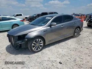 2014 Kia Optima SXL Turbo with VIN 5XXGR4A61EG318049, listed as a Copart auction lot 64471955 with 100,889 mi miles and Salvage title. Bid and sale history available at DreamBid. Image 1.