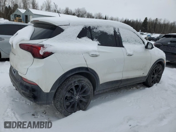 2025 Buick Encore GX Sport Touring with VIN KL4AMESL3SB100186, listed as a Copart auction lot 44016025 with 3,722 mi miles and Salvage title. Bid and sale history available at DreamBid. Image 3.