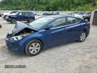 2016 Hyundai Elantra SE with VIN 5NPDH4AE0GH771972, listed as a Copart auction lot 60045915 with 101,256 mi miles and Salvage title. Bid and sale history available at DreamBid. Image 1.